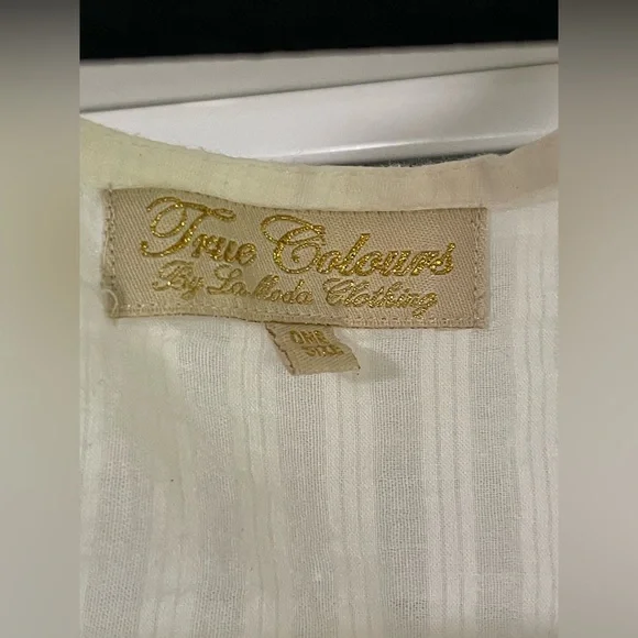 La Moda By True Colors long cardigan, duster swimsuit, cover-up cream white lace - Picture 10 of 10